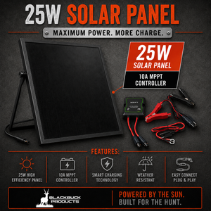 Blackbuck 25W 12V Solar Panel Kit with 10A MPPT Charge Controller
