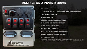 Deer Stand Power Bank with Solar Panel - IN STOCK